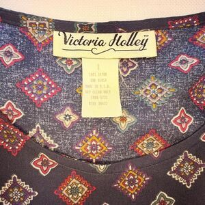 Vintage Victoria Holley long sleeve maxi dress